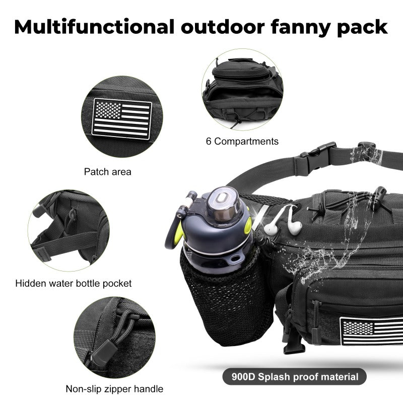 Hiking Waist Bag with Water Bottle Holder