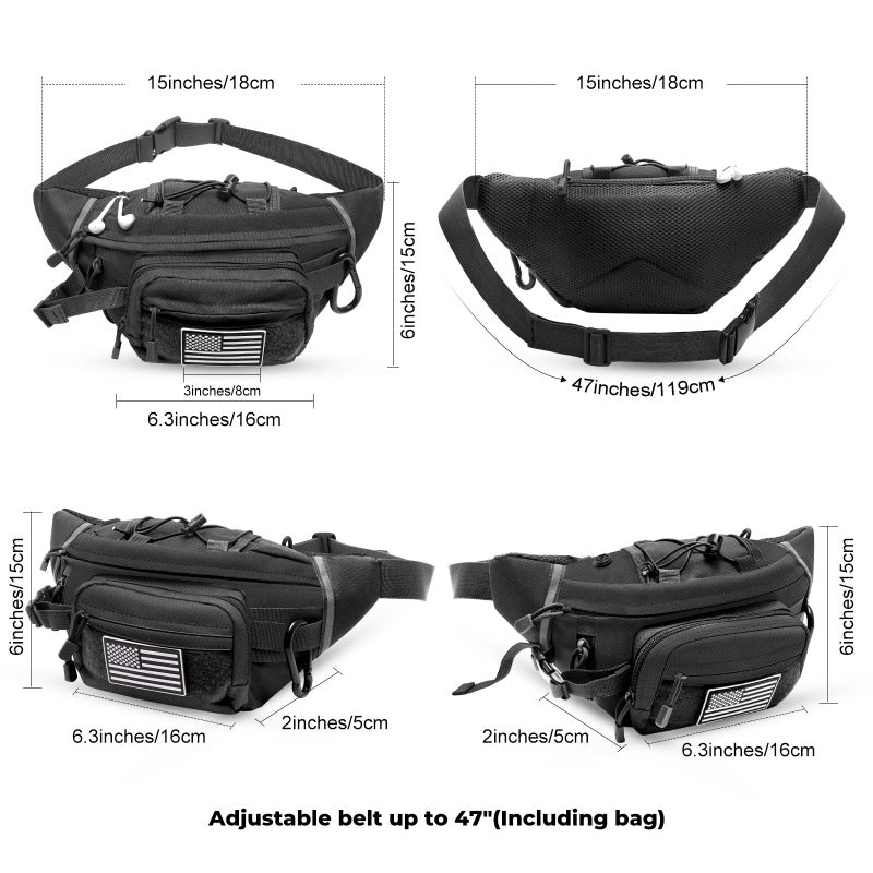 Hiking Waist Bag with Water Bottle Holder